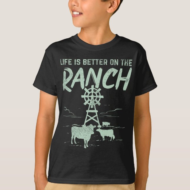 Livet är bättre på Ranch T Shirt (Framsida)