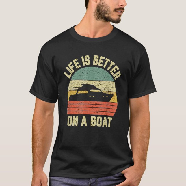Livet är bättre på sjöfåglarnas Fa i Toon Pontoon T Shirt (Framsida)