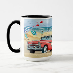 Livet är bättre på skålkameran i Beach Retro Mugg