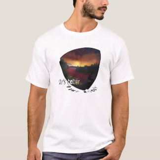 Livet är bättre på sten. sten klättrar t shirt