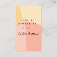Livet är bättre på strand gul orange boho rustik