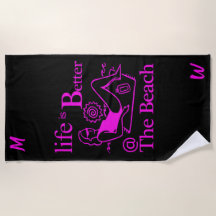 Livet är bättre på stranden Shock rosa Black