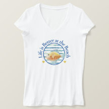 Livet är bättre på stranden, tropisk fisk, T-shirt