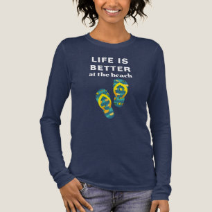 Livet är Bättre på Stranden Tropisk Semester Mamma T Shirt