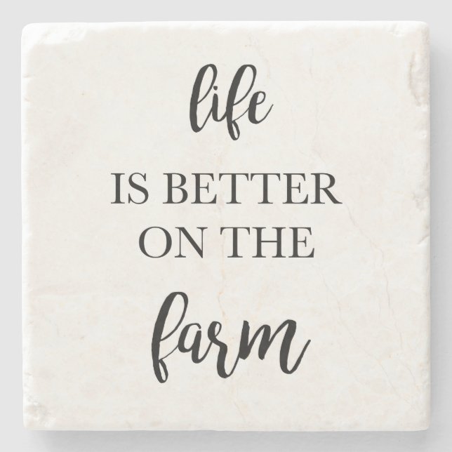 Livet är bättre på Underlägg "Farm Marble Stone" (Framsidan)