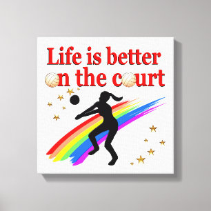 LIVET ÄR BÄTTRE PÅ UTFORMNINGEN AV VOLLEYBALL-DOMS CANVASTRYCK