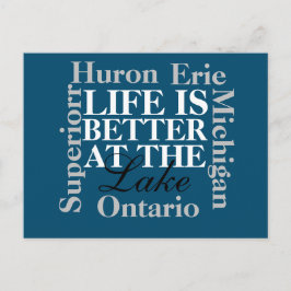 Livet är bättre på vykortet i sjö vykort