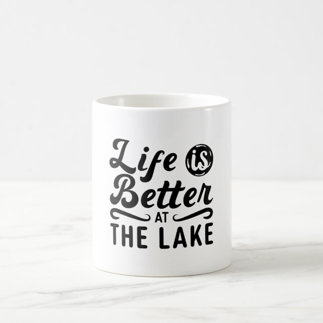 Livet är bättre på Wakeboarding Wakeboard Sjö Kaffemugg (Center)