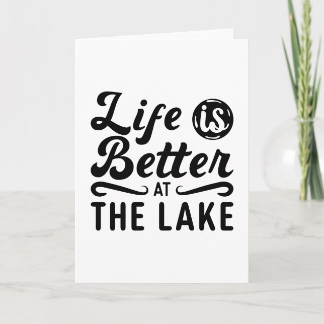 Livet är bättre på Wakeboarding Wakeboard Sjö Kort (Framsida)