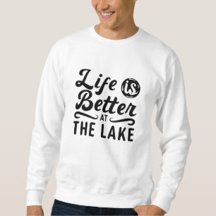 Livet är bättre på Wakeboarding Wakeboard Sjö Lång Ärmad Tröja