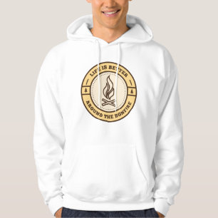 Livet är bättre runt Bonfire Hoodie