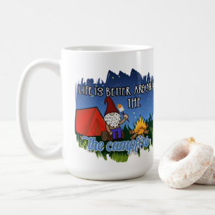 Livet är bättre runt Campfire Kaffemugg