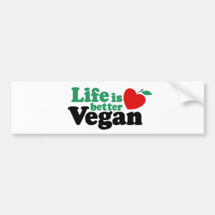 Livet är bättre Vegan Bildekal