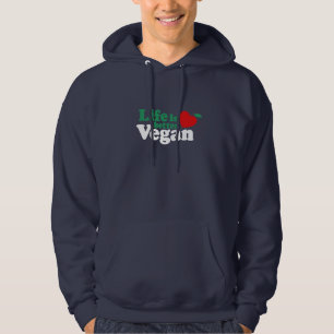 Livet är bättre Vegan Sweatshirt Med Luva