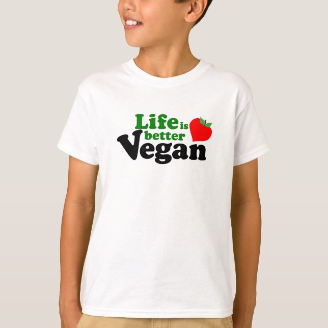 Livet är bättre Vegan Tee (Framsida)