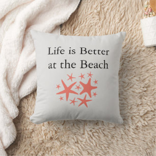 Livet är bättre vid Beach-kusten Kudde