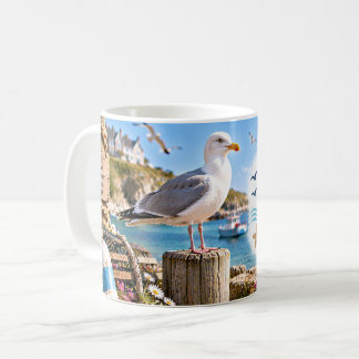 Livet är bättre vid havet Mås Kaffemugg