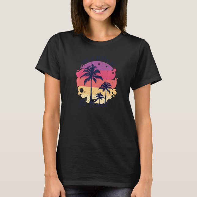 Livet är bättre vid höstvecket i Beach T Shirt (Framsida)