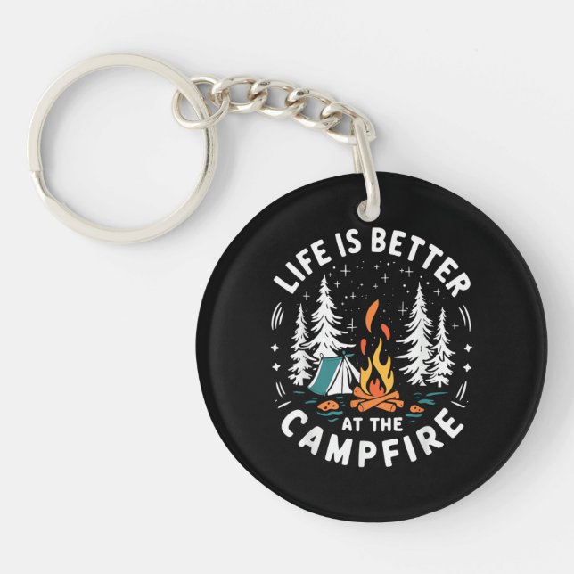 Livet är Bättre Vid Lägerelden Rolig Camping (Framsidan)