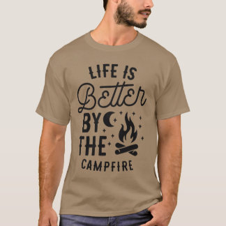 Livet är bättre vid lägerelden vänner t shirt