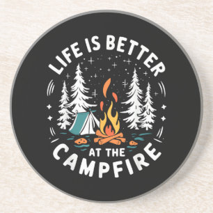 Livet är Bättre Vid Läggerden Rolig Camping Underlägg