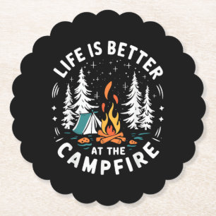 Livet är Bättre Vid Läggerden Rolig Camping Underlägg Papper