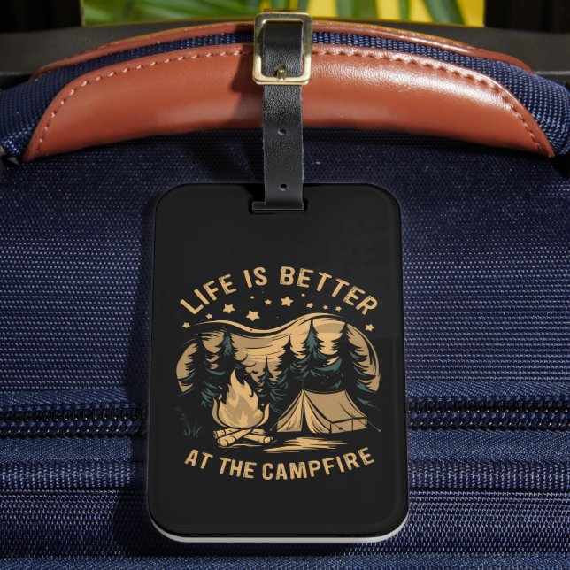 Livet Är Bättre Vid Läggerelden Campingtält Campin Bagagebricka (Framsida Insitu 2)