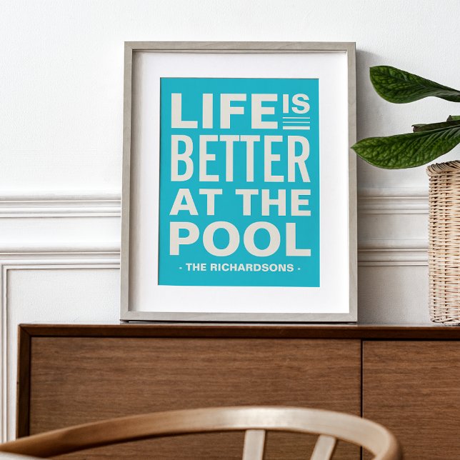 Livet är bättre vid Personligen i Bassäng Poster (Skapare uppladdad)