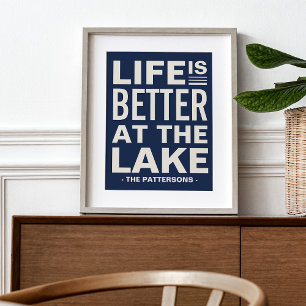 Livet är bättre vid Personligen i Sjö Poster