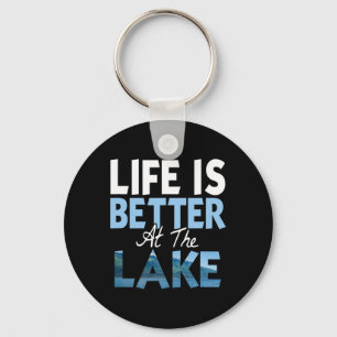 Livet är bättre vid sjön fiske båtliv nyckelring