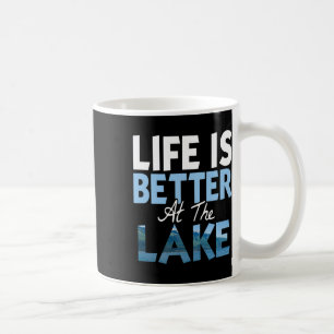 Livet är bättre vid sjön Fiske Båttur Kaffemugg