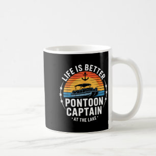 Livet är bättre vid sjön ntoon Kapten Båttur Kaffemugg
