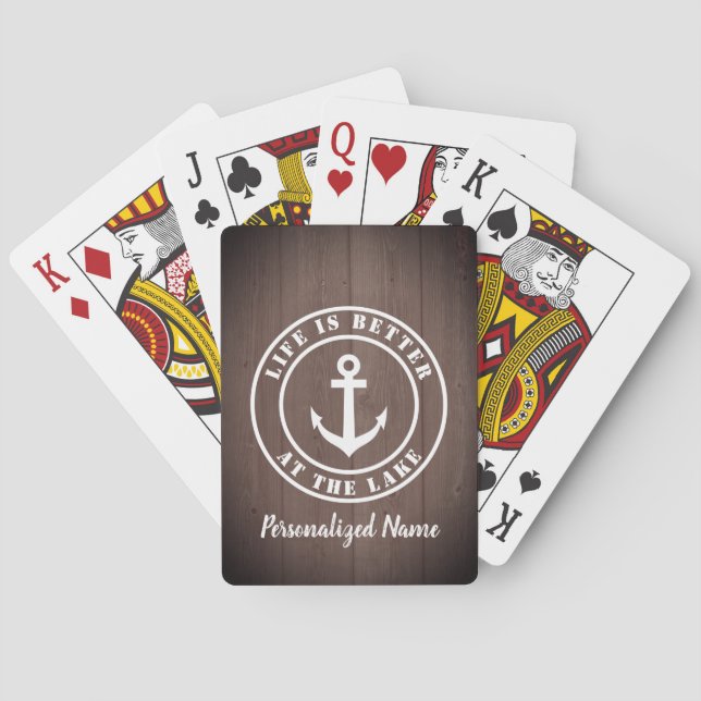 Livet är bättre vid sjön personligt casinokort (Baksidan)