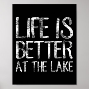 Livet är Bättre Vid Sjön Rolig Camping Fiske T Poster