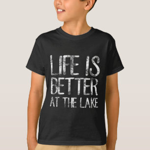 Livet Är Bättre Vid Sjön Rolig Camping Fiske T Shirt