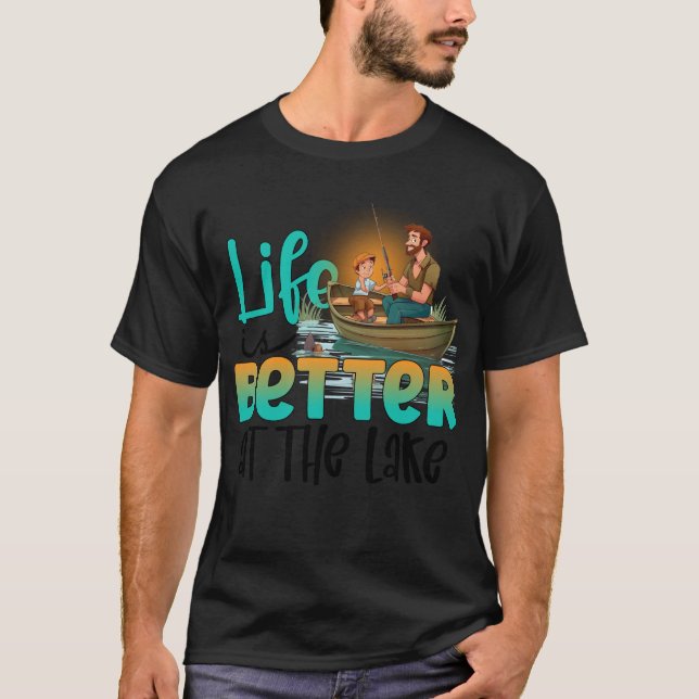 Livet är bättre vid sjön t shirt (Framsida)
