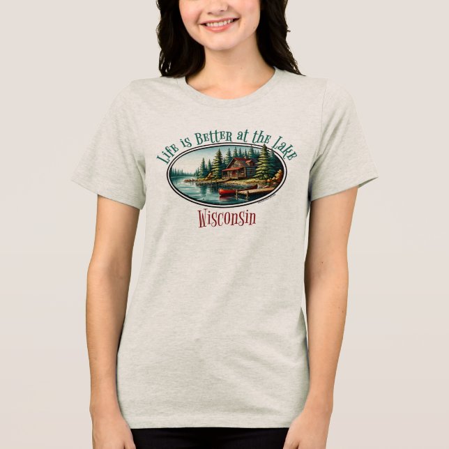 Livet är bättre vid sjön t shirt (Framsida)