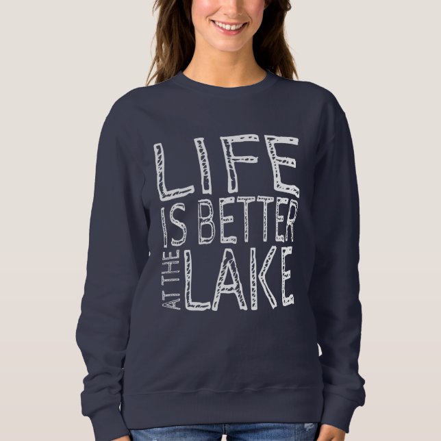 Livet är bättre vid sjön   t shirt (Framsida)