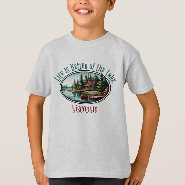 Livet är bättre vid sjön t shirt (Framsida)
