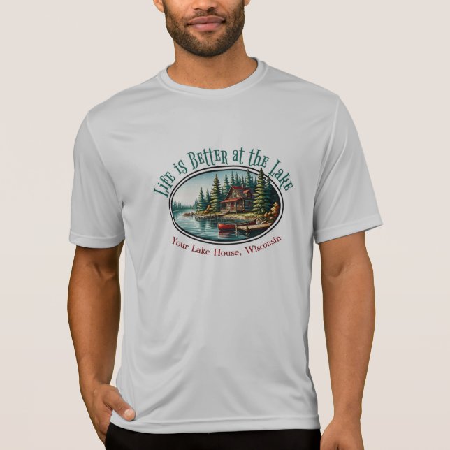 Livet är bättre vid sjön t shirt (Framsida)