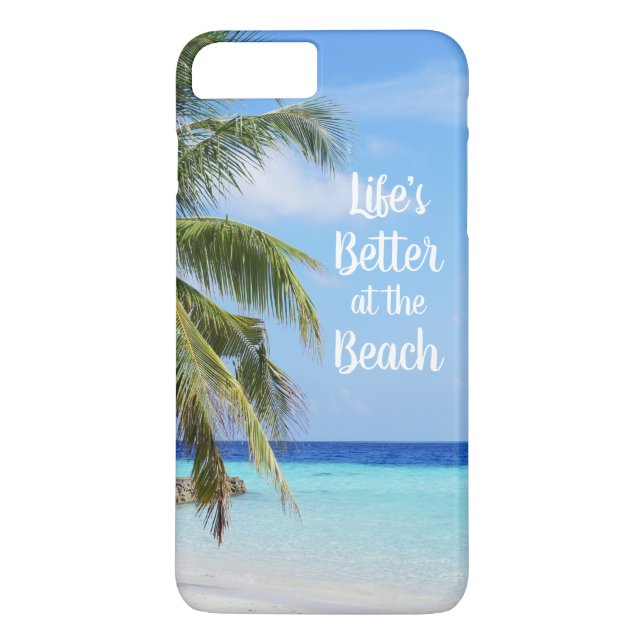 Livet är bättre vid stranden Case-Mate iPhone skal (Baksida)