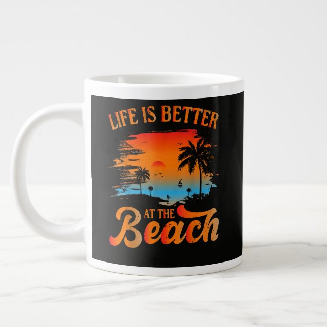 Livet är Bättre vid Stranden Jumbo Mugg (Vänster)