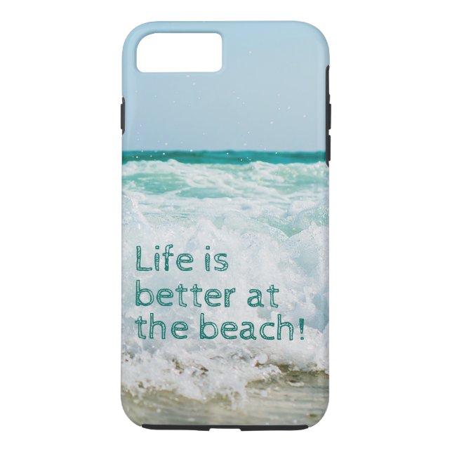 Livet Är Bättre Vid Stranden Våg Case-Mate iPhone Skal (Baksida)