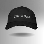 Livet är Bra Broderad Keps<br><div class="desc">Bär positivt med "Life is Bra" Embroied Baseball Cap. Den här sex-panelens, ostrukturerade, låga-mellersta-krona-sockeln är tvättat av 100 % bomull och plagg för att få en slutlig mjukhet och ger både komfort och stil. Den inställbara ryggslutningen säkerställer en perfekt som är lämplig för alla. Bära detta tak som en daglig...</div>