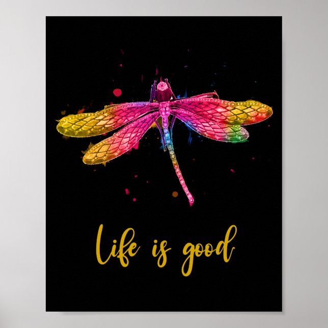 Livet är Bra Dragonfly Poster (Framsidan)