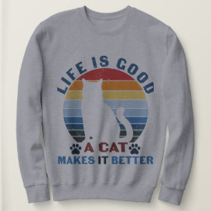 Livet är bra en katt gör det bättre t shirt