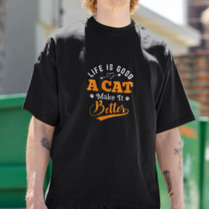Livet är bra en katt som gör det bättre t shirt
