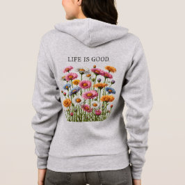 Livet är Bra kvinnors lätta grått hoodie. T Shirt