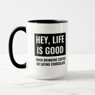 Livet är Bra, nyttigt motiv och inspiration Mugg