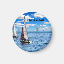 Livet är bra segelmagnet magnet